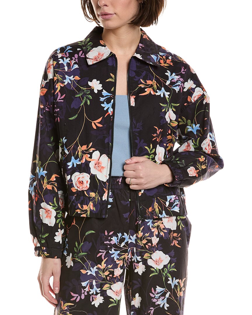 Nicole Miller Printed Jacket In Black