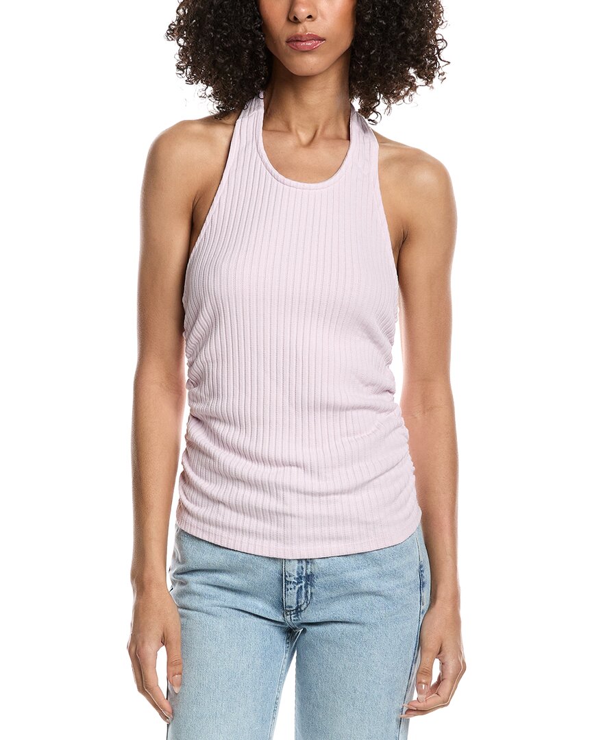 Project Social T After The Rain Rib Halter Top In Purple