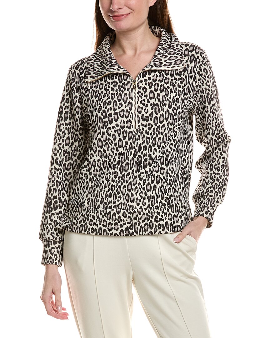 Tommy Bahama Palm Voyage Ocean Safari 1/2-zip Sweatshirt In Animal Print