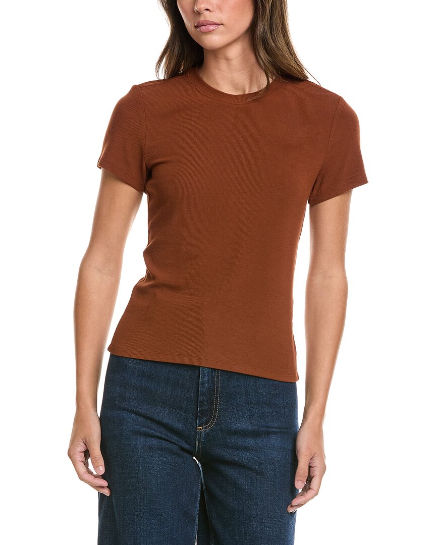 Frame Denim The Rib Baby T-shirt In Brown