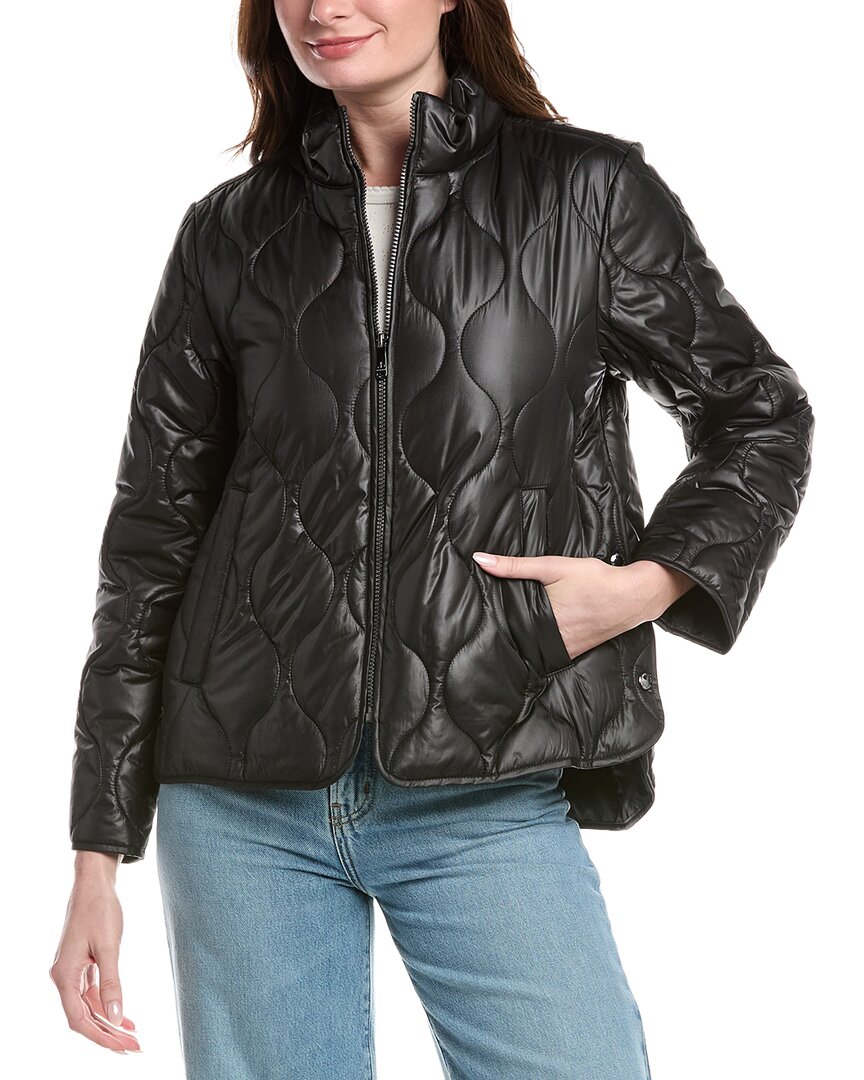 Sam Edelman Stand Collar Bomber Jacket In Black