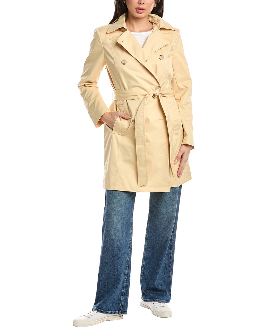 Sam Edelman Double-breasted Trench Coat In Yellow