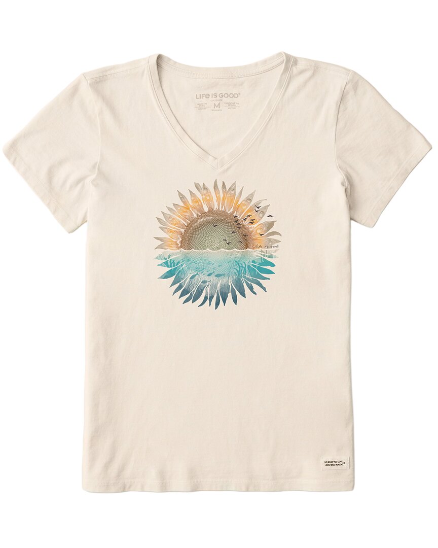 Life Is Good ® Crusher V-neck T-shirt In Neutral