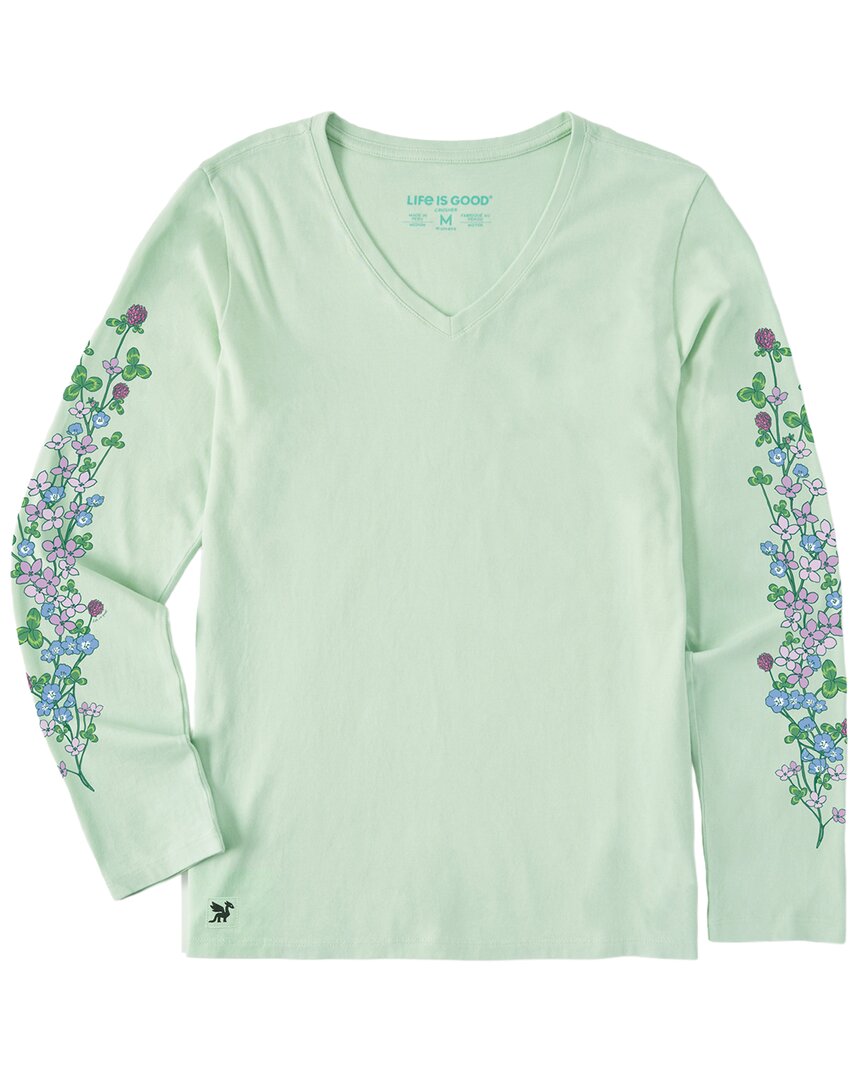 Life Is Good ® Long Sleeve Crusher T-shirt In Green