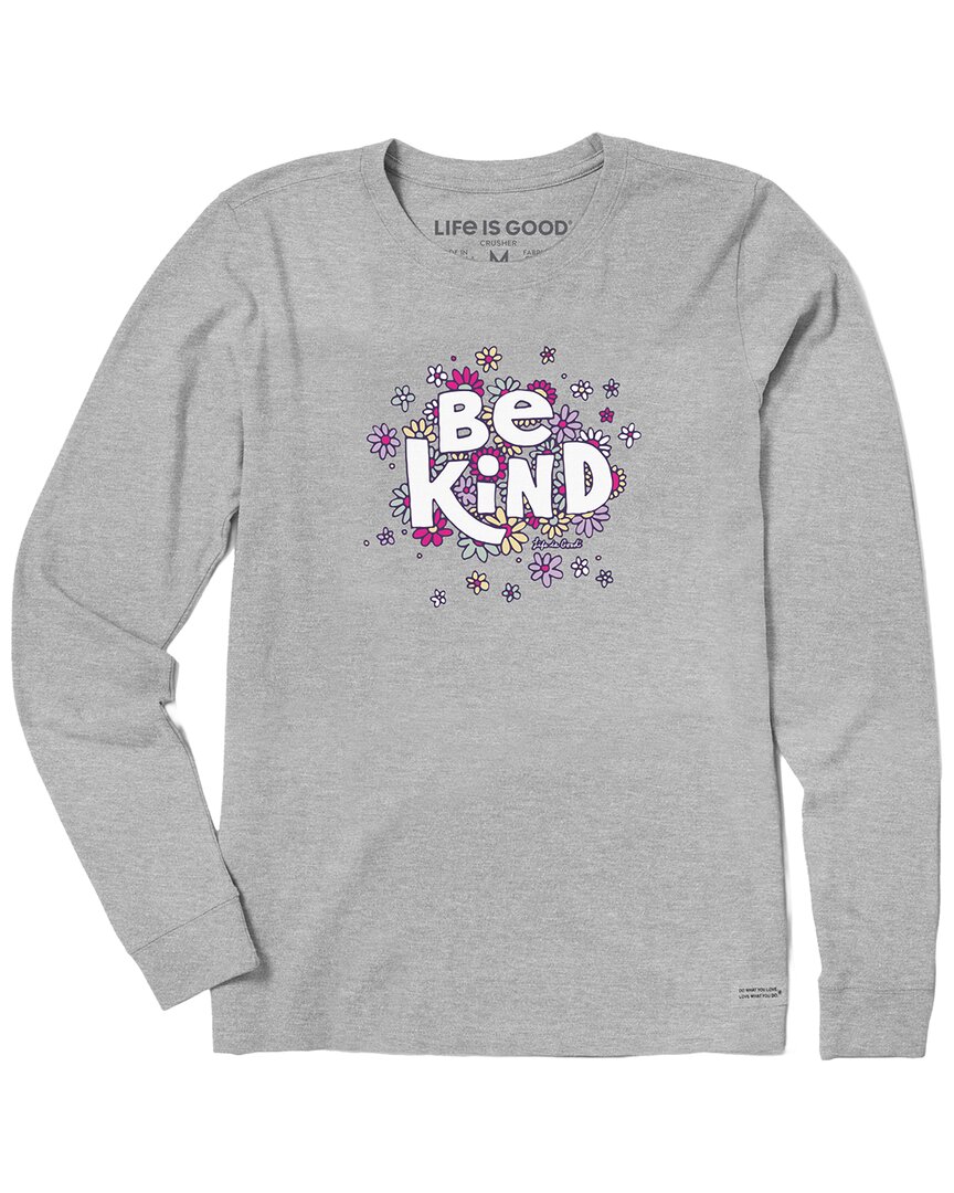 Life Is Good ® Long Sleeve Crusher T-shirt In Gray