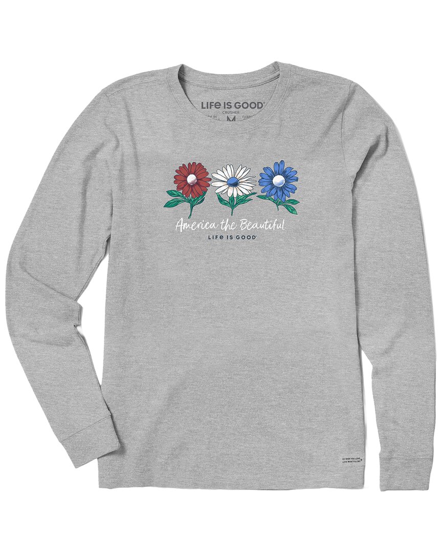 Life Is Good ® Long Sleeve Crusher T-shirt In Gray