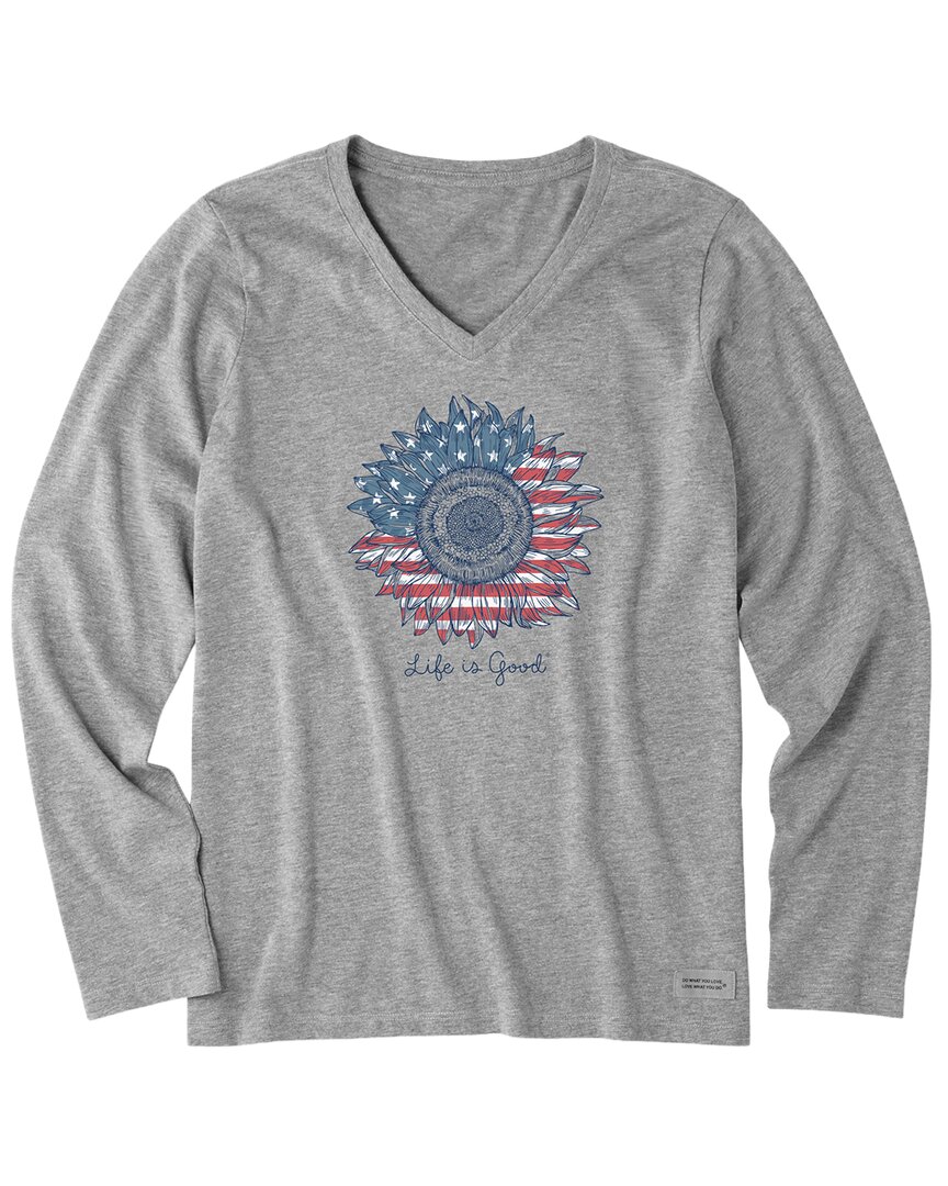 Life Is Good ® Long Sleeve Crusher T-shirt In Gray
