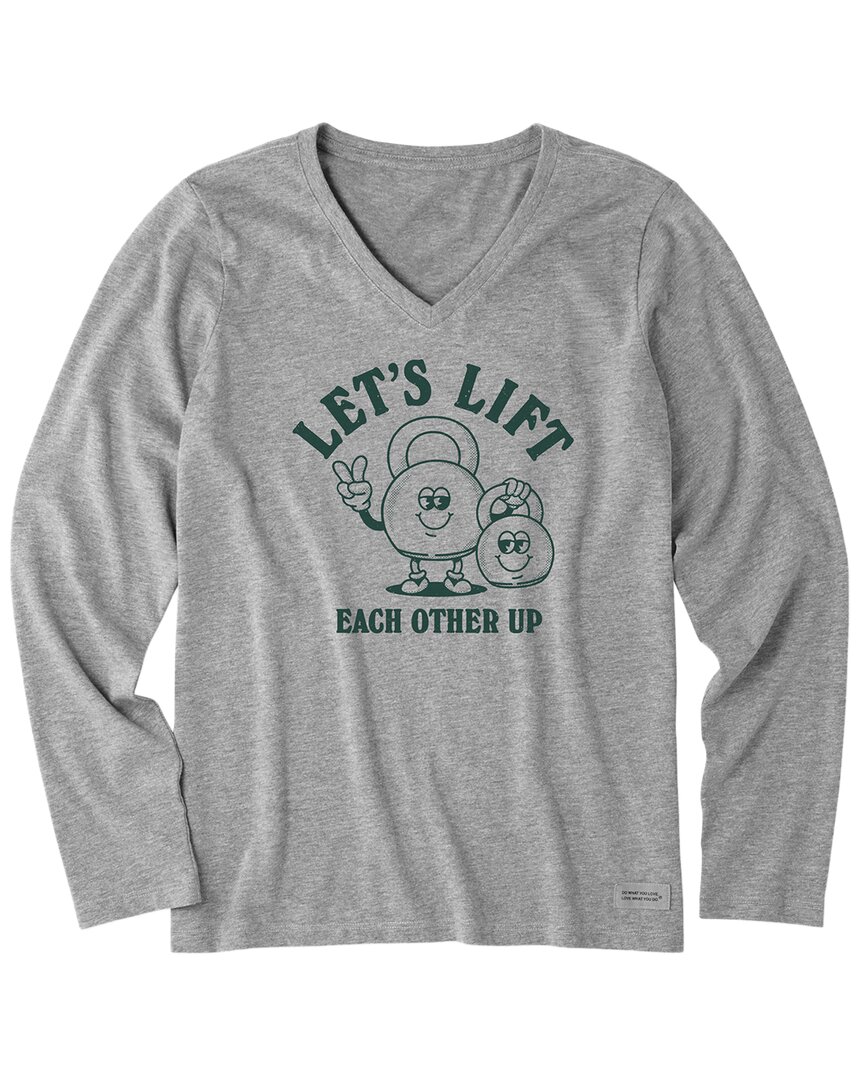 Life Is Good ® Long Sleeve Crusher T-shirt In Gray