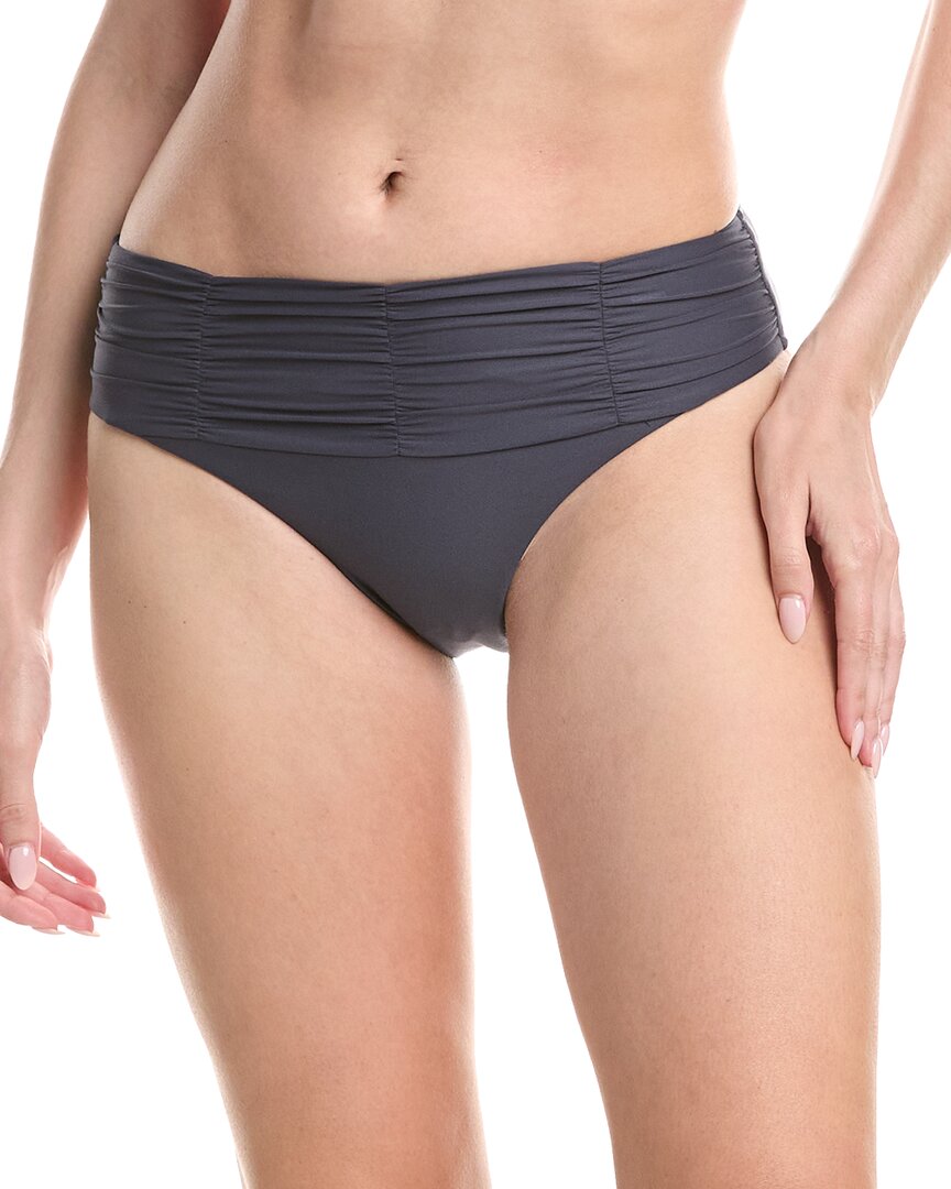 Monte And Lou Mid Rise Bikini Bottom In Navy