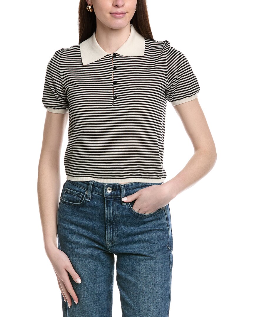Frame Denim The Smart Wool-blend Polo Sweater In White