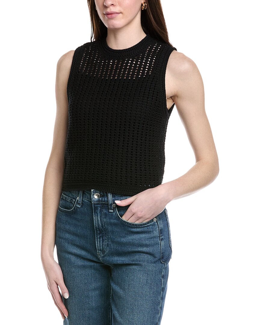 Frame Denim The Crochet Tank In Black