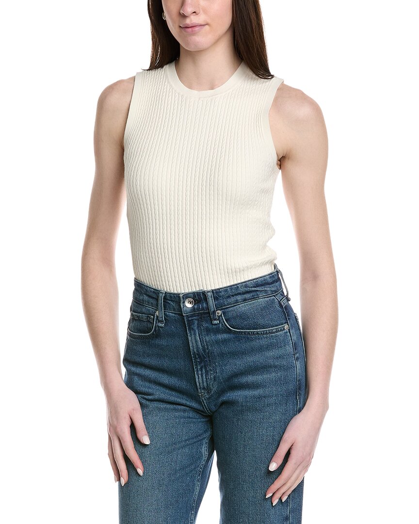Frame Denim The Fine Cable Tank In White