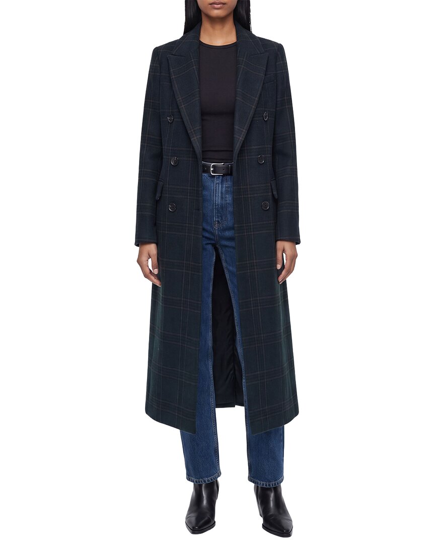 Avec Les Filles Tailored Tuxedo Coat In Blue