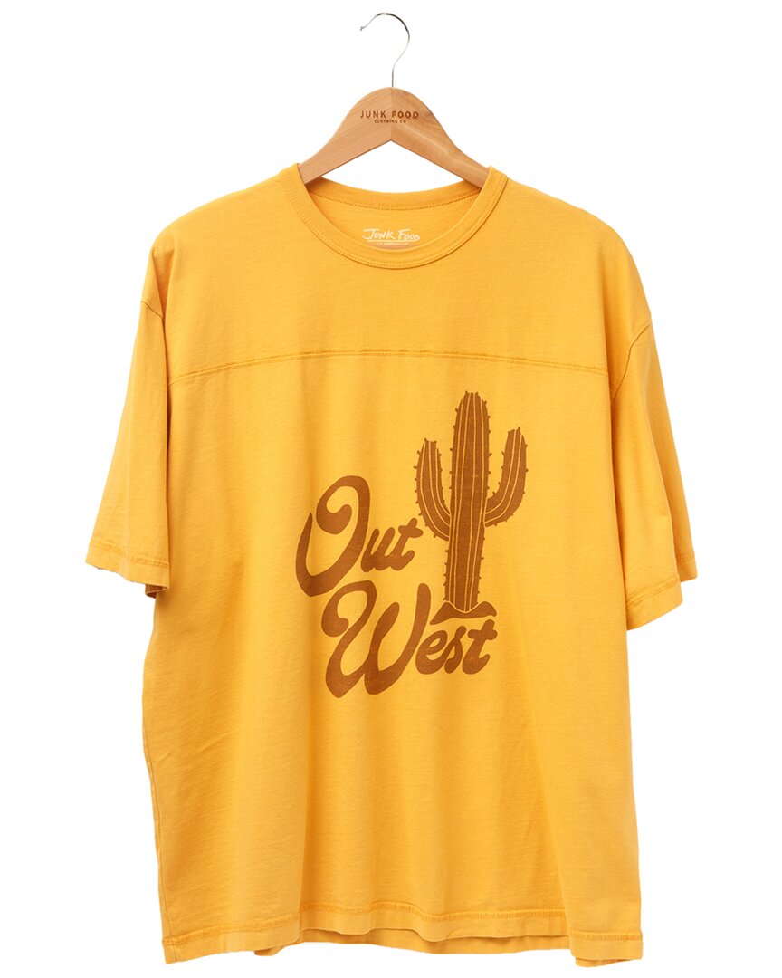 Junk Food Oversized Hockey Yoke Tee In Beige