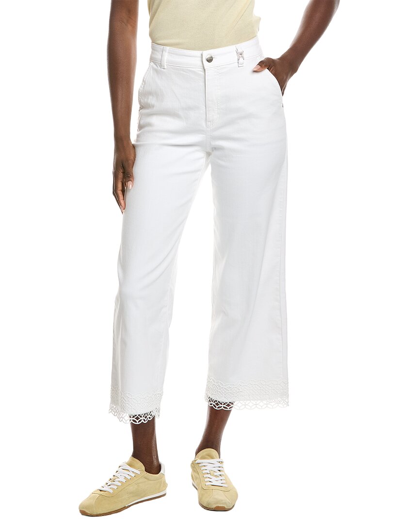 Marc Cain Embroidered White Jean