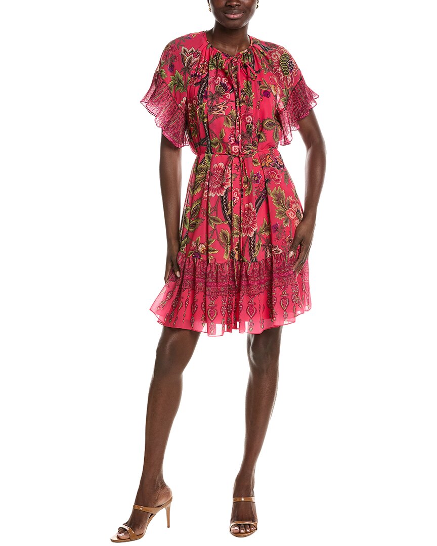 Kobi Halperin Destiny Printed Midi Dress In Red