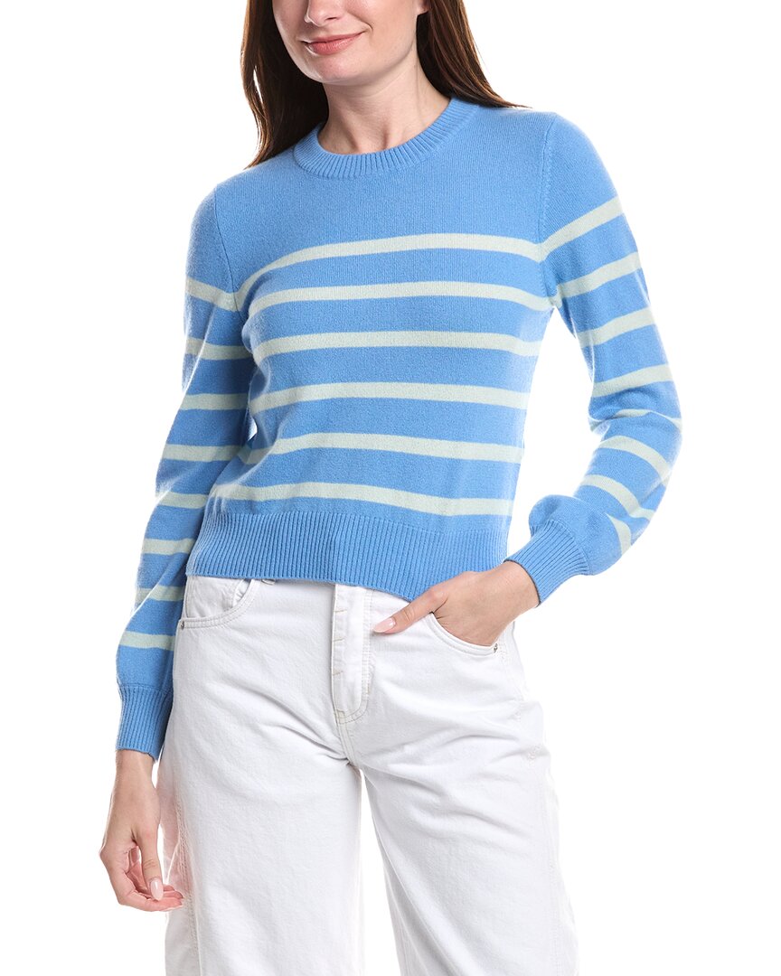 &isla Frankie Stripe Cashmere Top In Blue