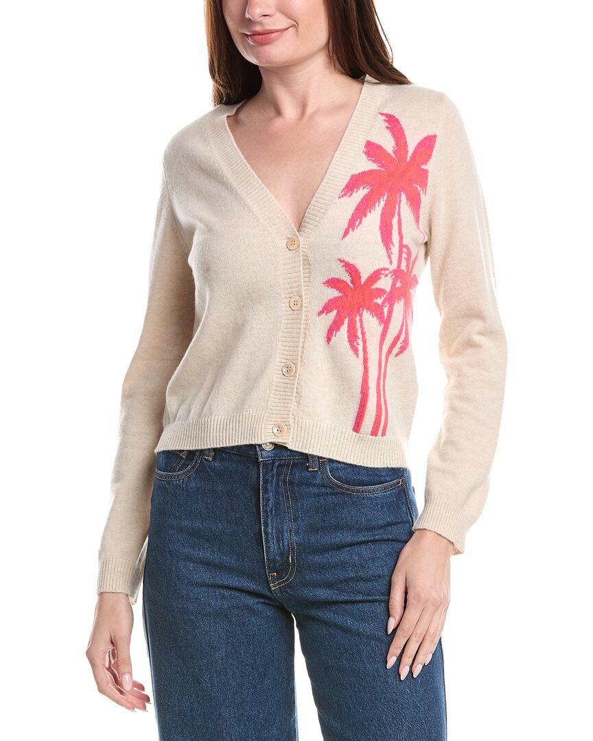 &isla Leah Palm Tree Cashmere Cardigan