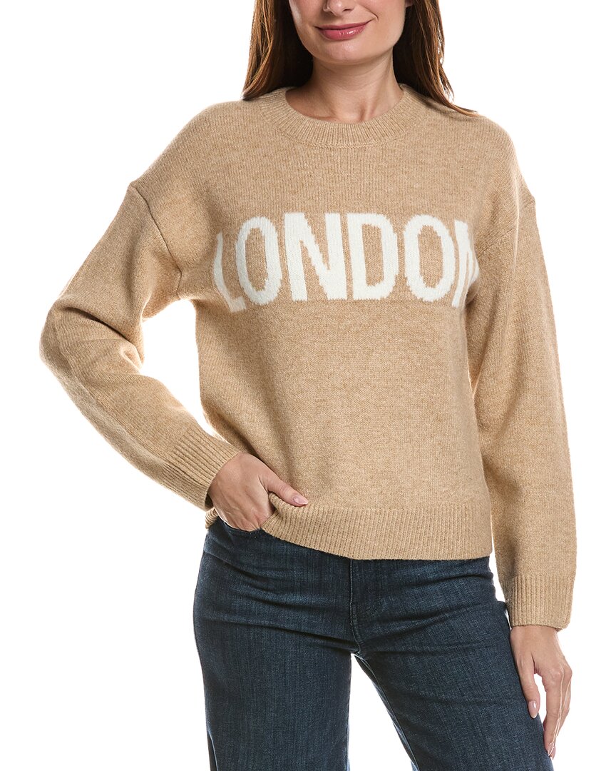 English Factory London Lettering Jumper In Brown