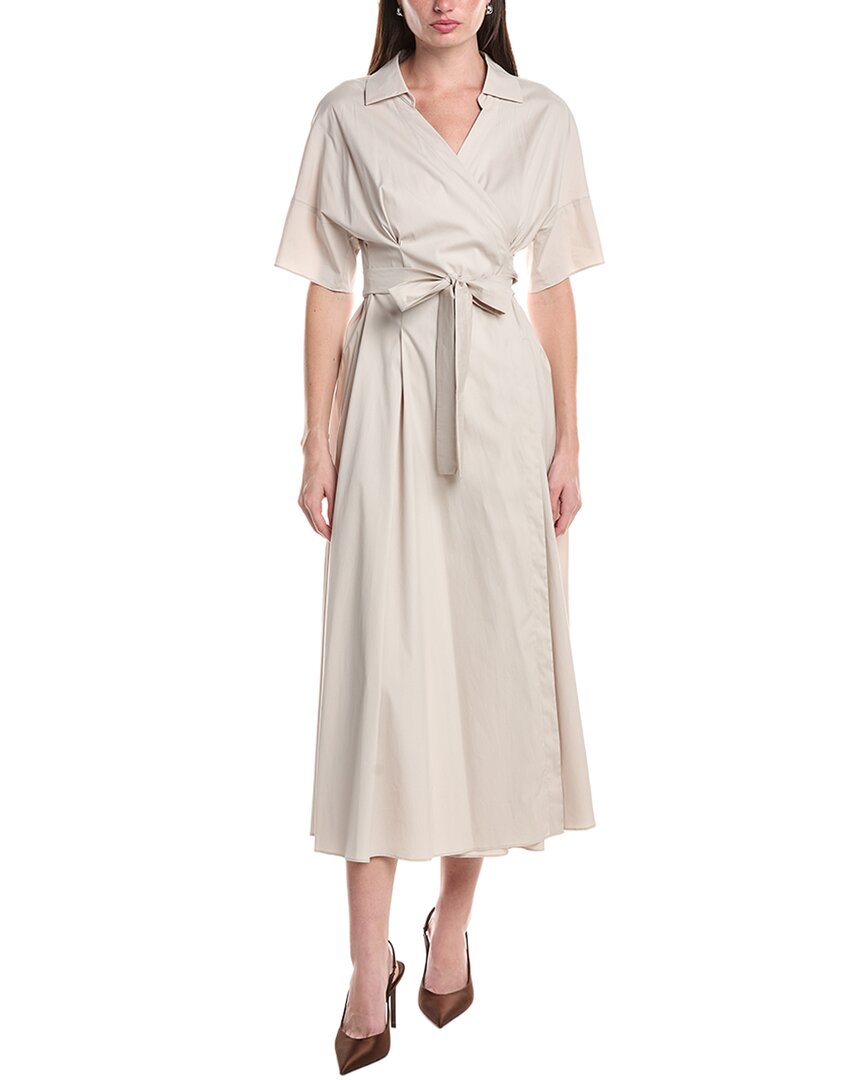 Max Mara Sarah Maxi Wrap Dress In White