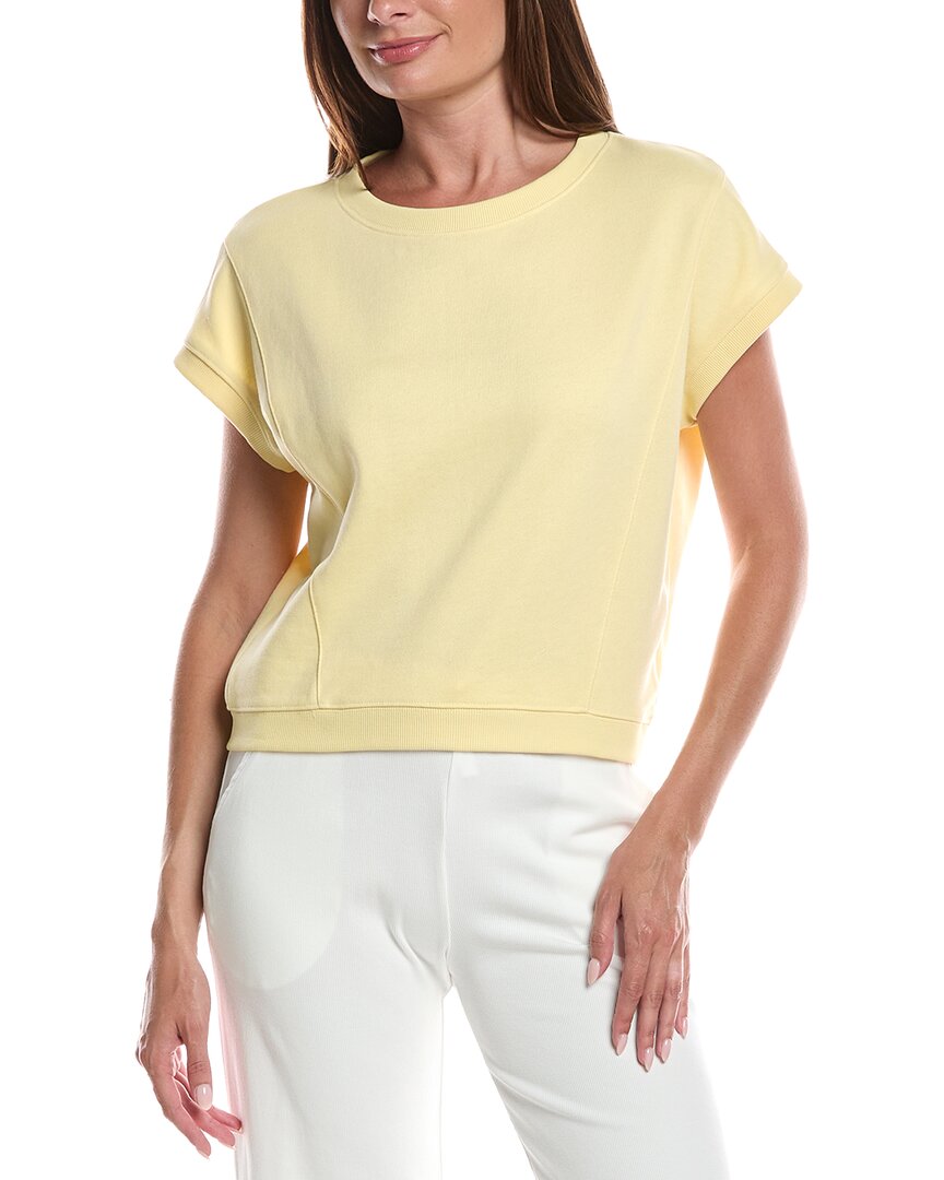 Knit Riot Dolman Sleeve French Terry Top In Yellow