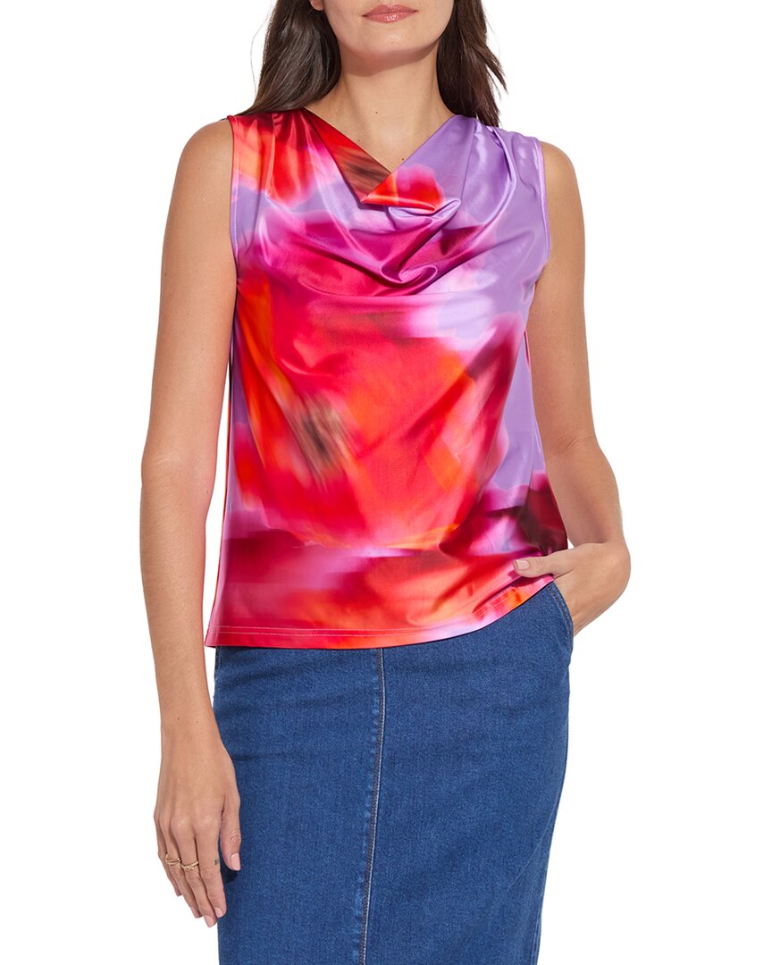 Lyssé Rosario Draped Printed Top In Floating Floral