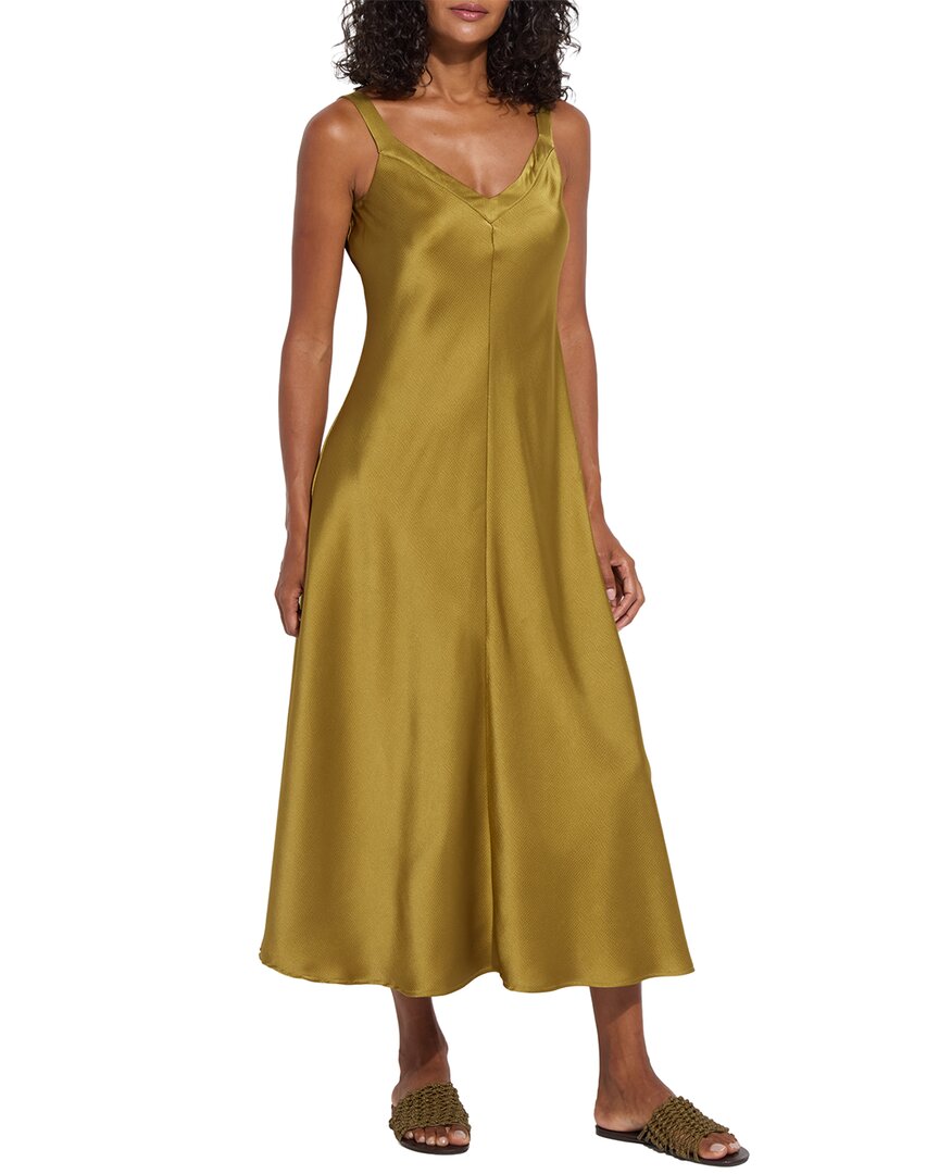 Lyssé Gemma Silk Slip Dress In Manzanilla