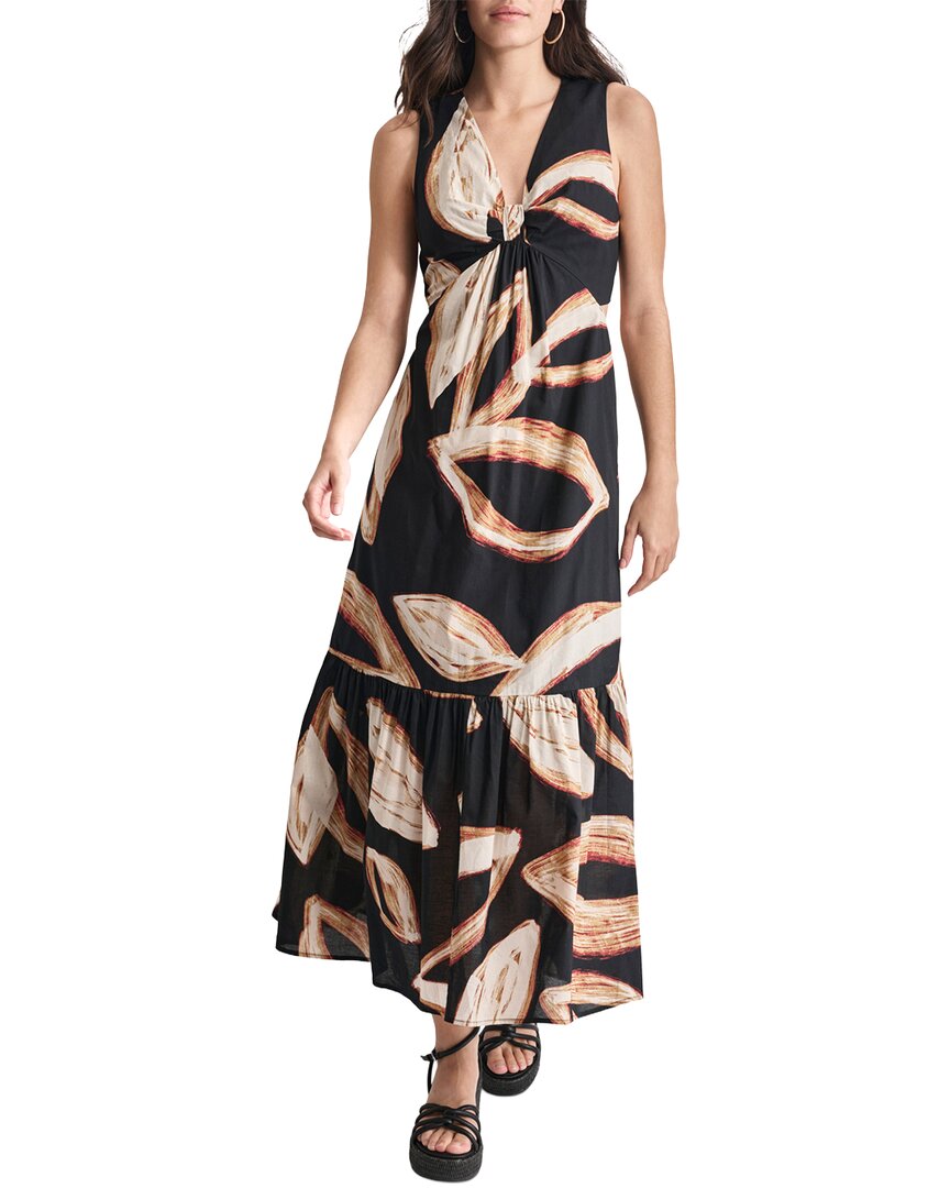Dkny Sleeveless Maxi Dress In Black