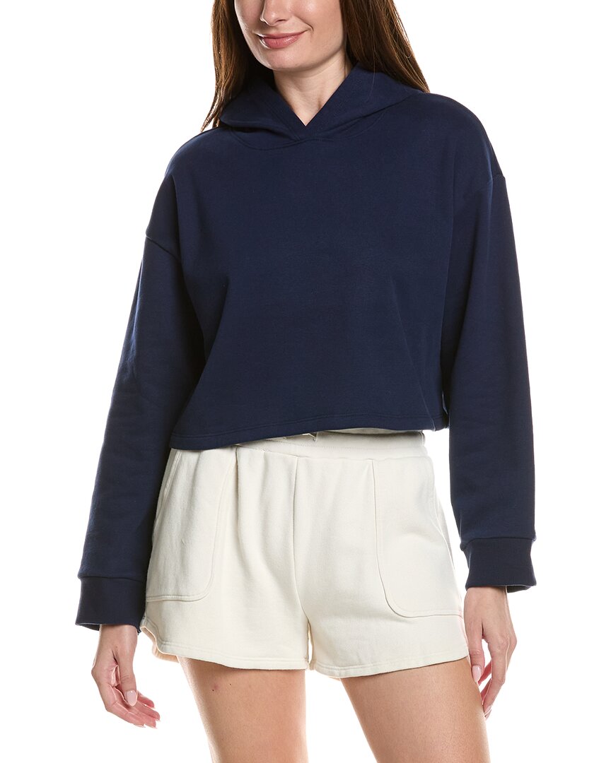 Beyond Yoga Happiness Cropped Hoodie In Navy