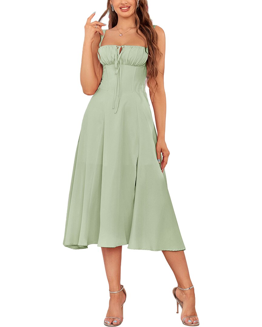 Amanda Royal Midi Dress In Green