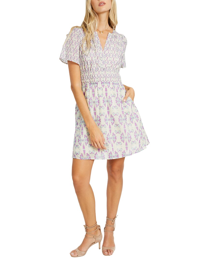 Caballero Collection Ada Silk-blend Dress In Tribal Ink Blot