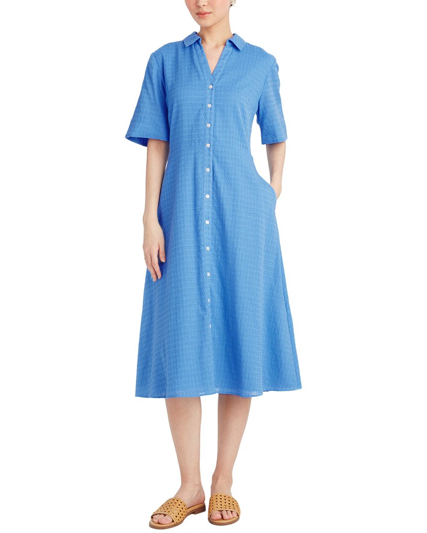 Draper James Annika Midi Shirtdress In Blue