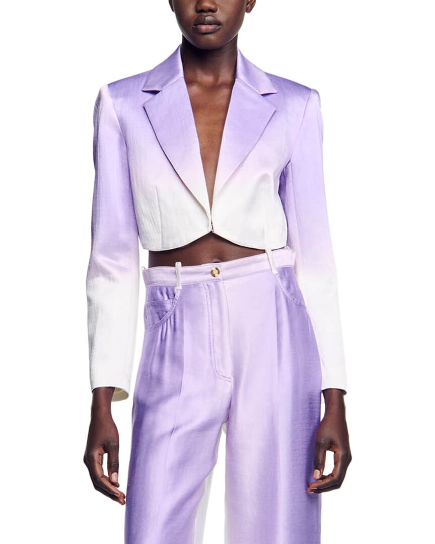 Sandro Iska Linen-blend Blazer