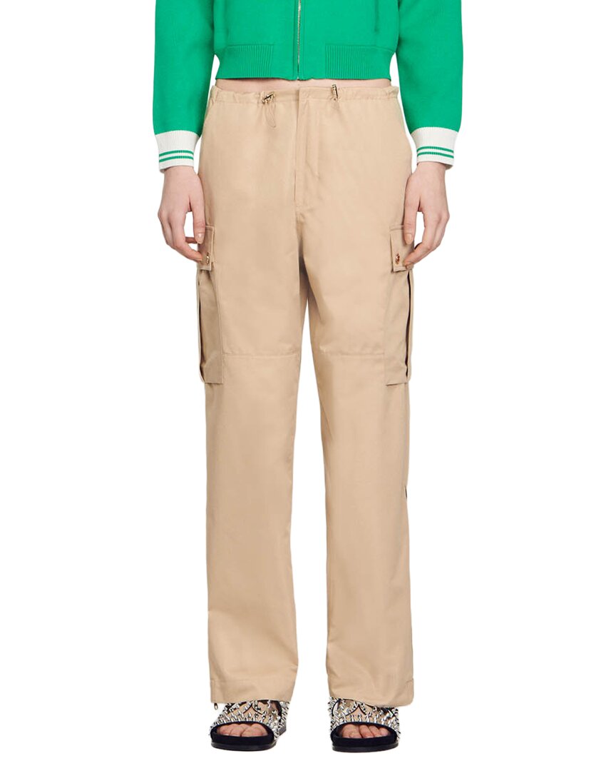 Sandro Harbor Pant In Brown
