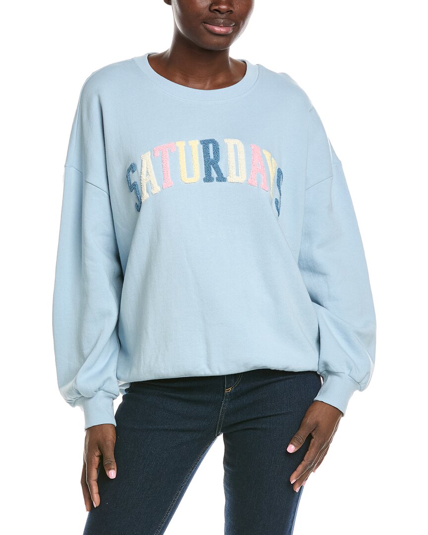 Z Supply Saturdays Sunday Sweatshirt In Blue