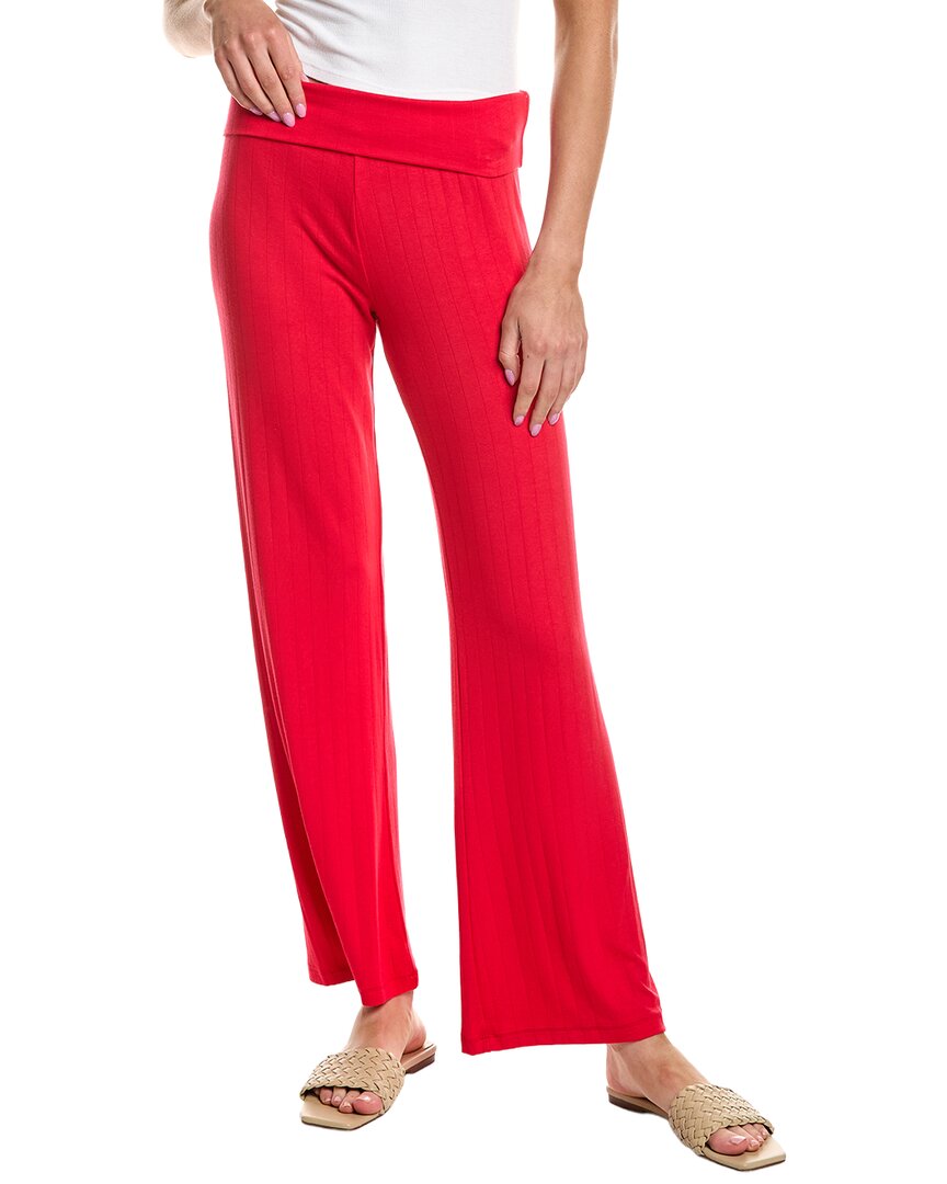 Z Supply Essential Fold Over Pant In Red