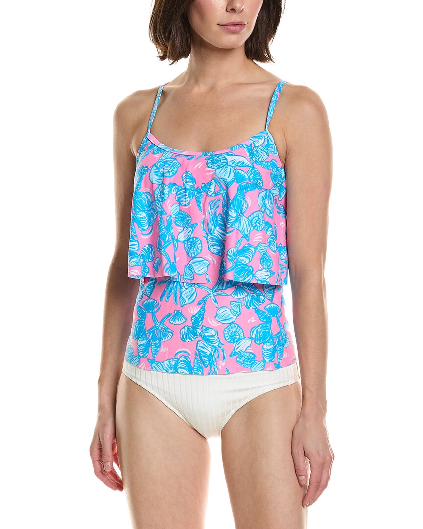 Stella Parker Two Tiered Tankini In Pink