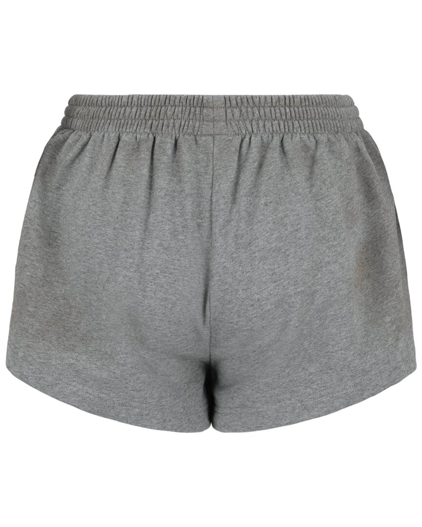 Balenciaga Distressed Cotton Running Short In Gray