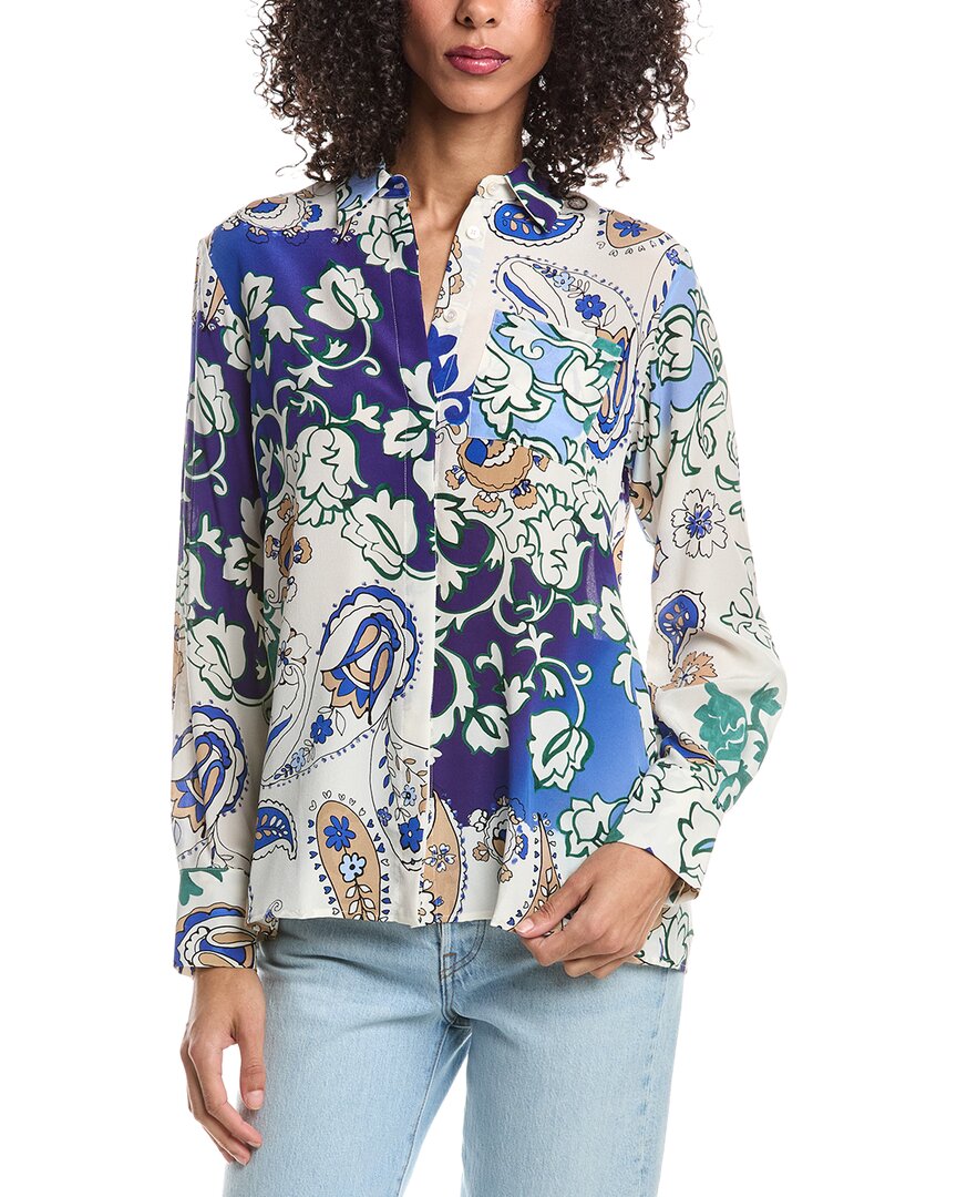 Marella Lava Silk Shirt In Green