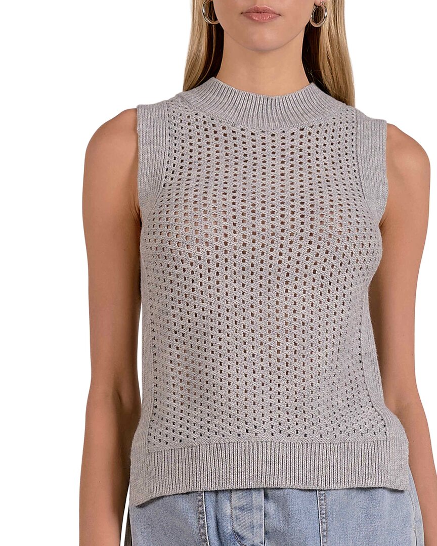 Elan Wool-blend Top In Grey