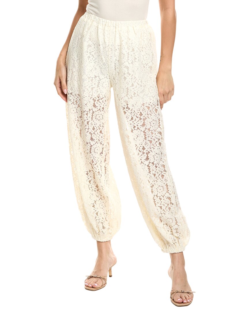 70/21 Embroidered Lace Pant In White