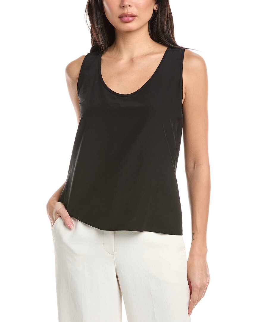 St John St. John Scoop Neck Silk-blend Shell
