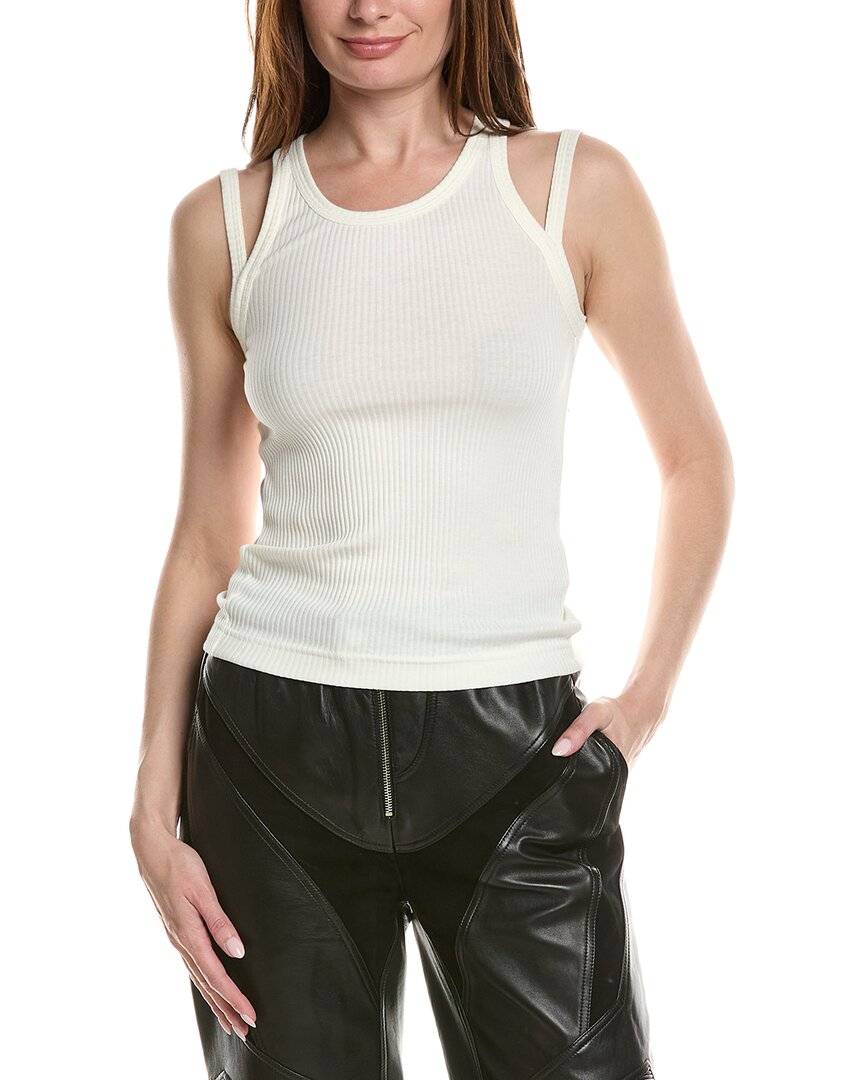 Helmut Lang Racer Strap Tank Top In White