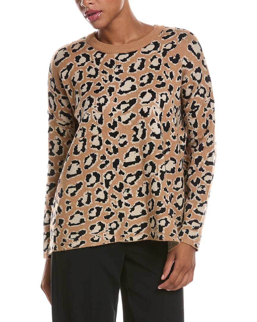 Joseph A . Lurex All Over Leo Crewneck Top In Brown