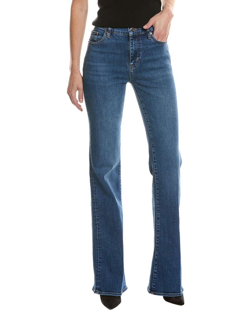 Frame The Icon Long Foxley Bootcut Jean In Blue