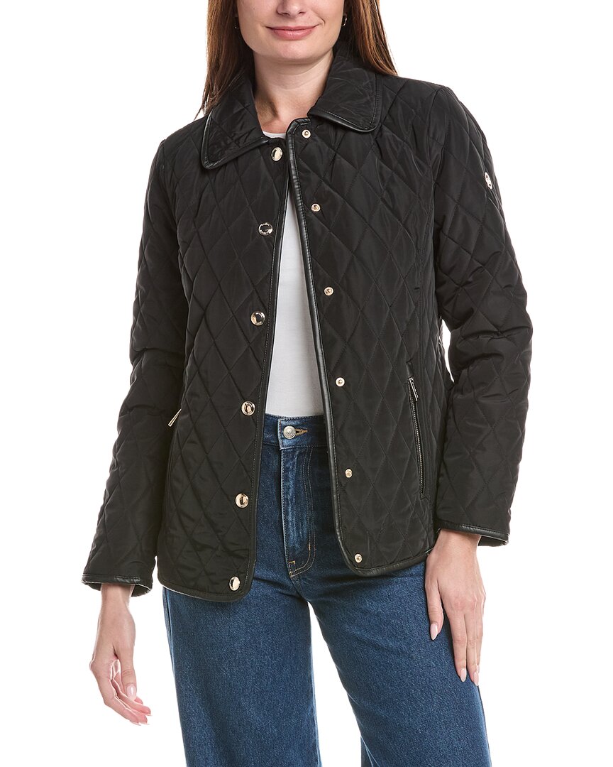 Michael Kors Short Quilt Jacket In Black