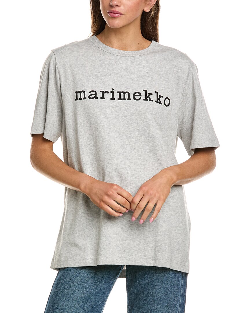 Marimekko Vihne Logo Placement Shirt In Gray