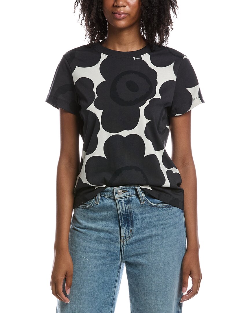Marimekko Heleys Unikko T-shirt In Black