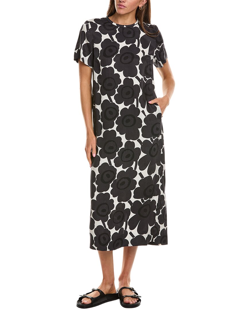 Marimekko Kuvaelma Unikko Dress In Black