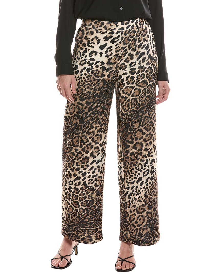 Picadilly Animal Print Wide-leg Pant In Brown